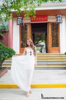 Hoa khôi xinh đẹp chụp ảnh dã ngoại resort bãi biể